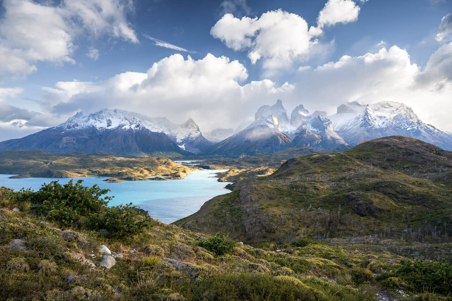 View of the Paine Massif and Lago Pehoé