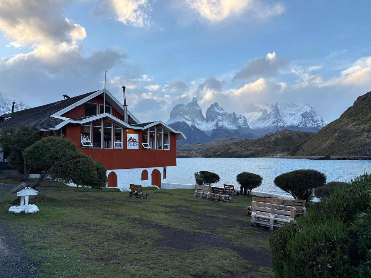 Hosteria Peohe, a popular place to stay at in torres del Paine.