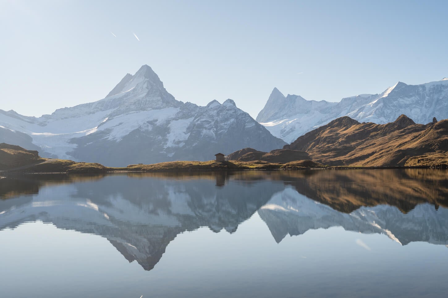 Reflection of the mountains in Bachalpsee