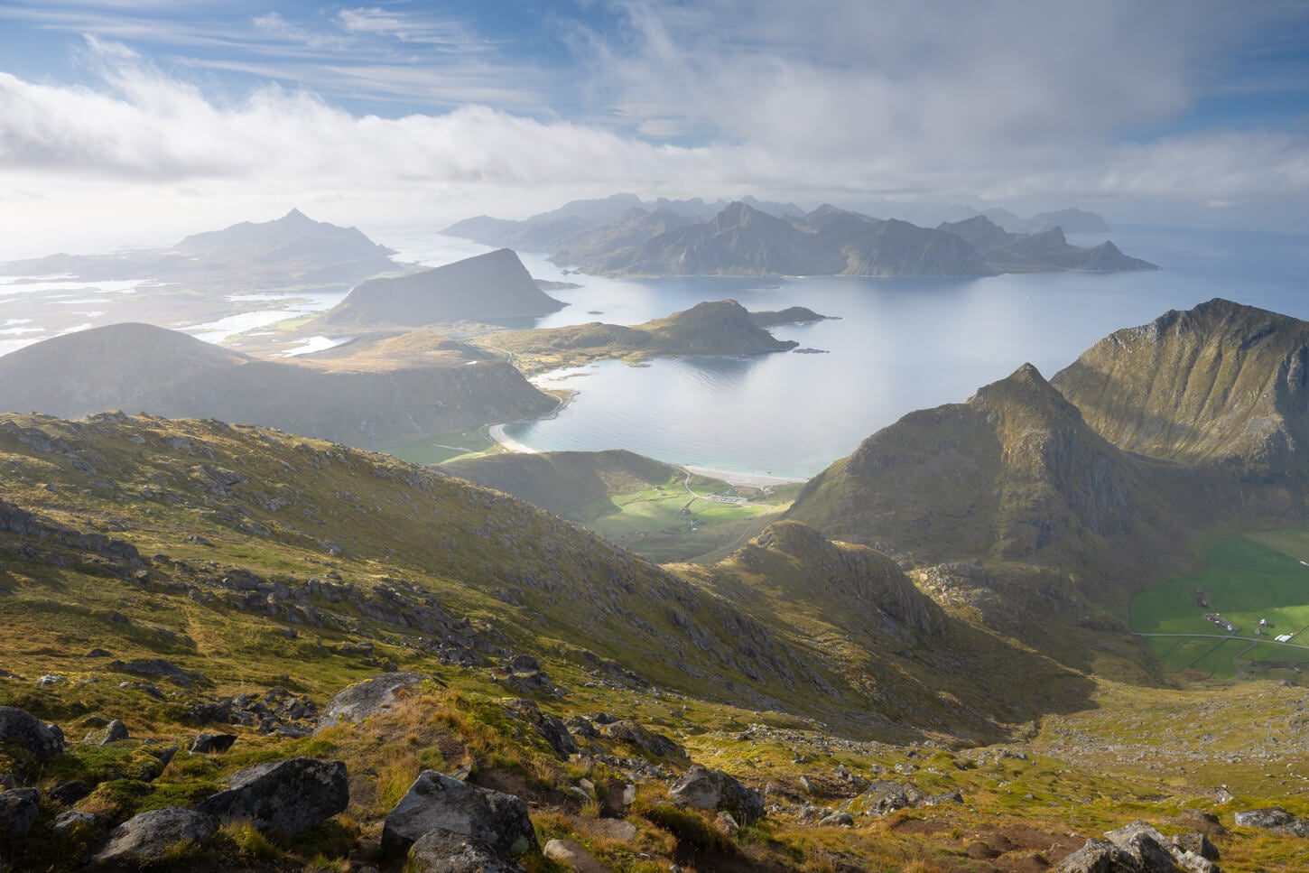 Montainous landscape in the lofoten island