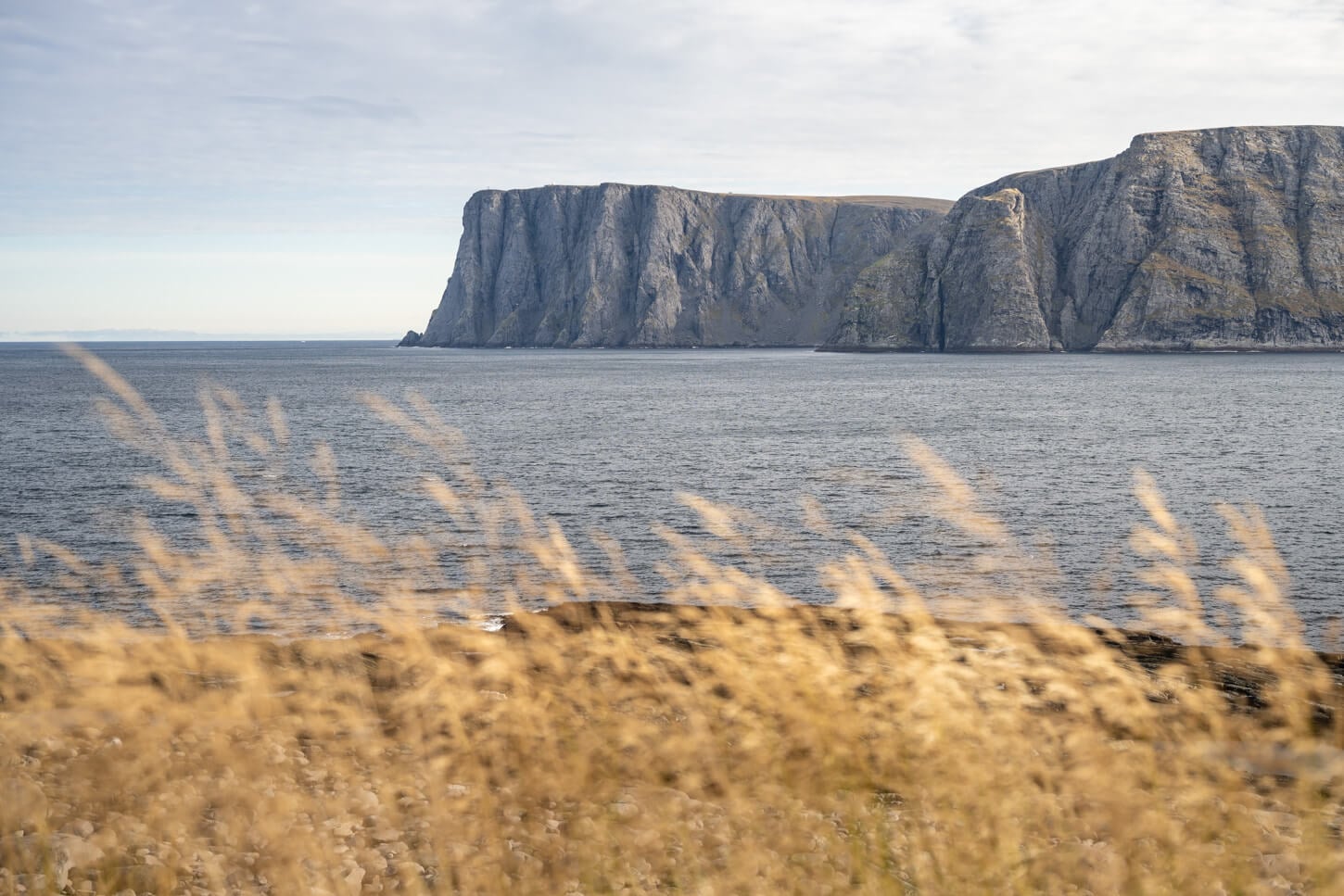 View of North Cape from the hike to Knivskjellodden