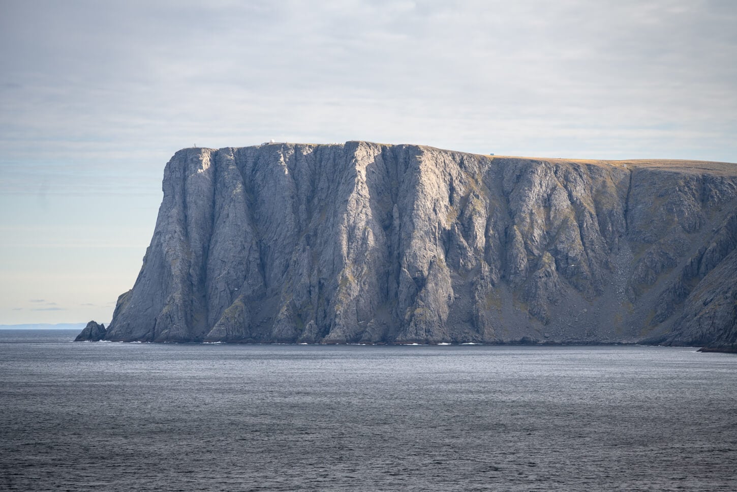 Detail of the Nordkapp cliffs in the soft morning light
