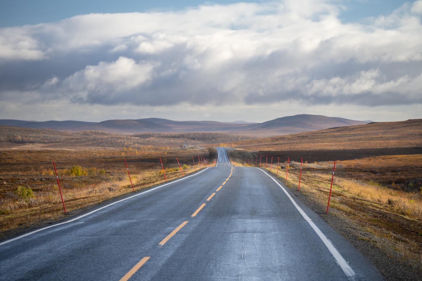 Road through the Arctic tundra