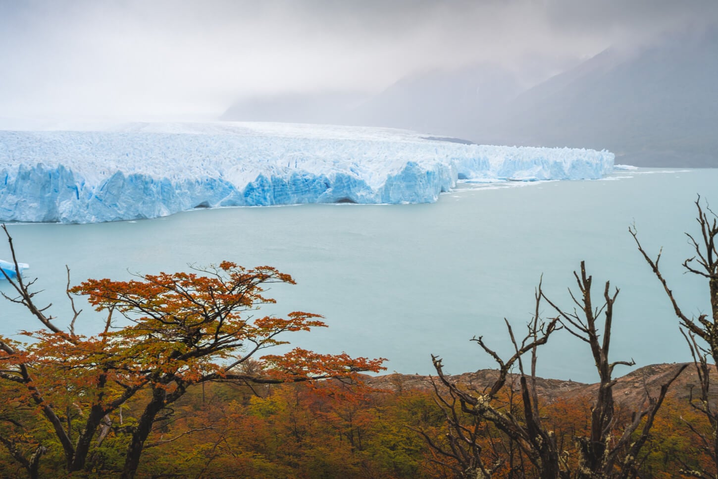 Glacier in Patagonia in Autumn